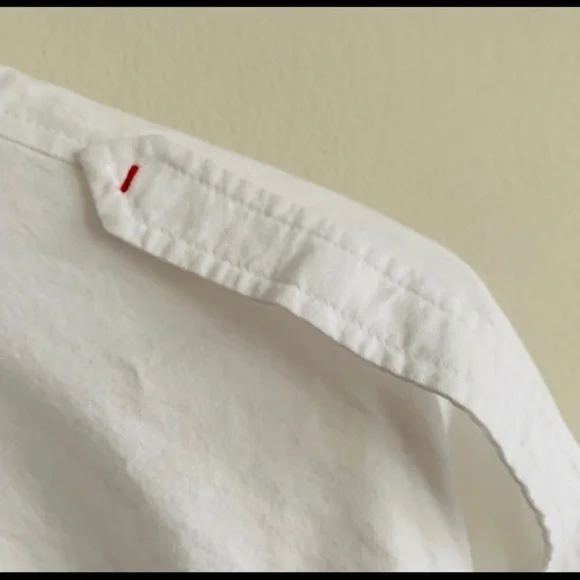 Zara NWT white button-down shirt with logo details - Picture 6 of 6